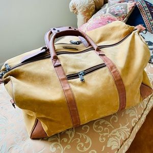 Buttery suede travel duffel by JT Madison